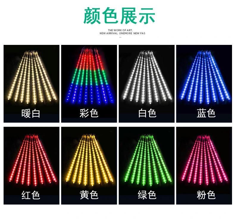 30/50cm Meteor Shower Rain LED String Lights Christmas Tree Decorations