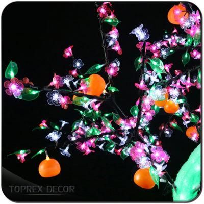 Holiday Garden Decor Outdoor Indoor Plastic Artificial Fruit Apple Peach Tree