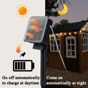 Solar Powered Patio Lights for Garden Yard Porch Wedding Party Decor (Warm White)