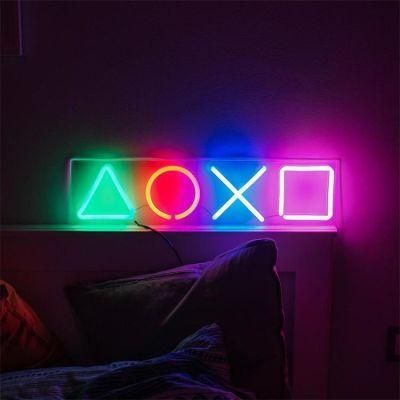 Drop Shipping Acrylic Silicone Neon Light Electronic 75cm Game on LED Neon Sign