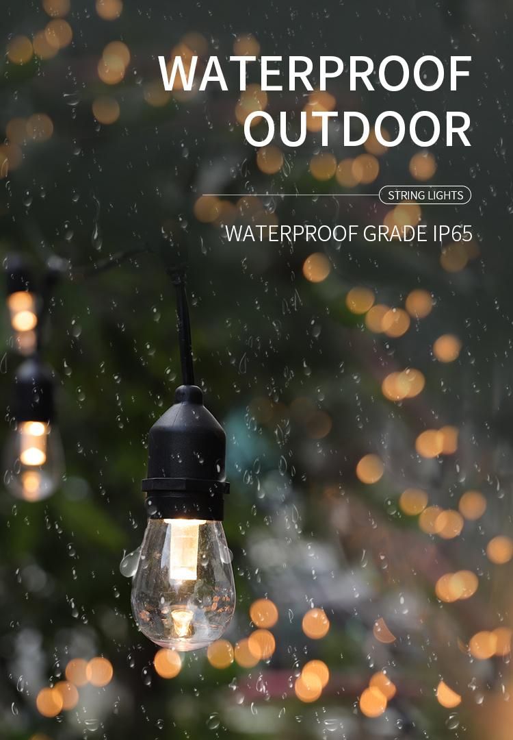 Vintage Cafe Outdoor Waterproof Decorative LED Festoon Lighting String Lights