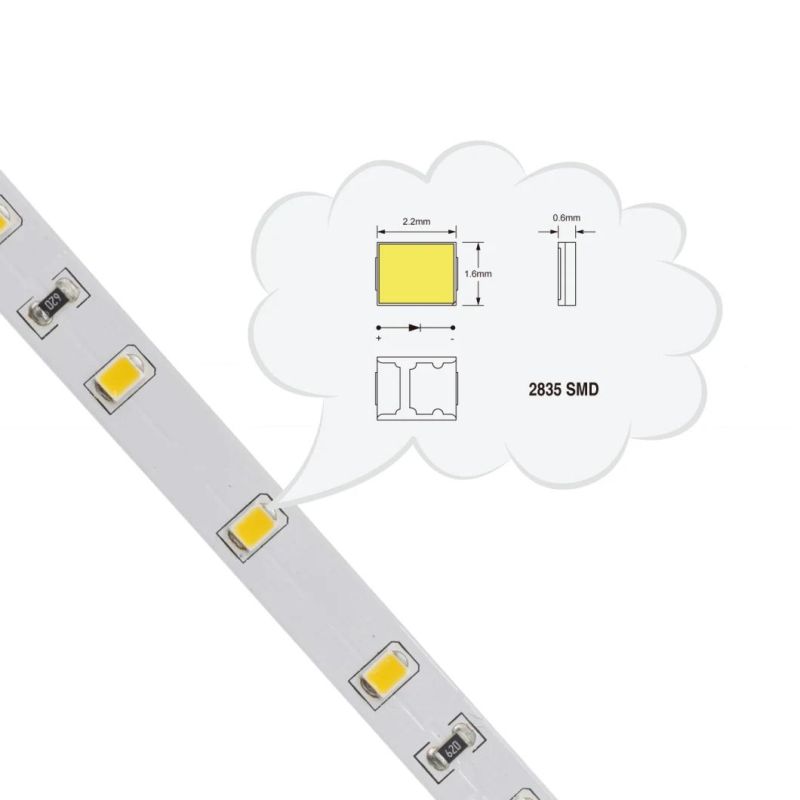 5years Warranty LED Strip Light SMD2835 60LEDs/M CRI90