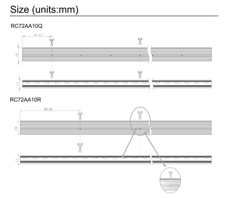 Side Bend Side Lighting 41.67mm Cut Unit LED Flexible Neon Strip