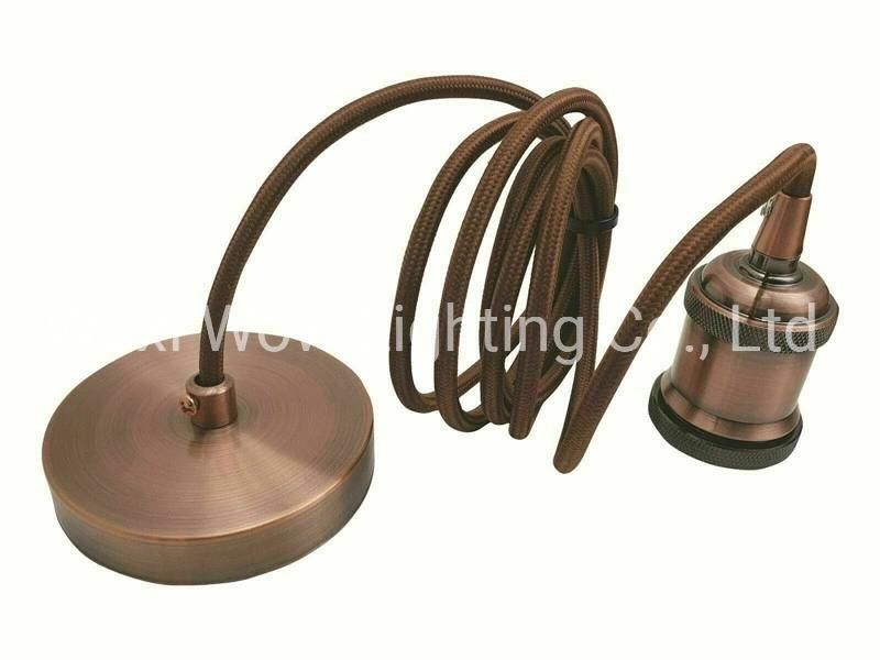 Vintage E27 Ceiling Pendant Cord Flex Hanging Lamp Holder Light Bulb Fitting Kit