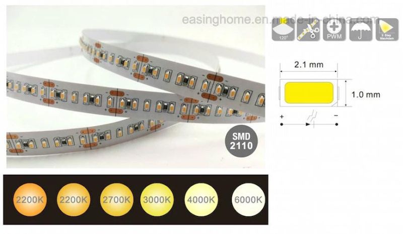 High Lumen High Ra>90 Mini Size 2110SMD Decorative LED Light Strip