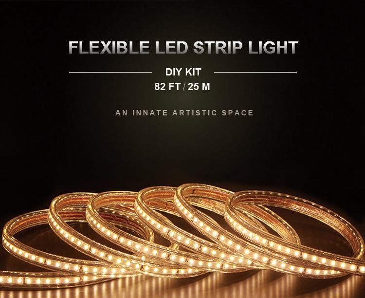 120V Decorative Light Xmas Light LED Strip Light SMD 2815 25 Meters Length 82 FT