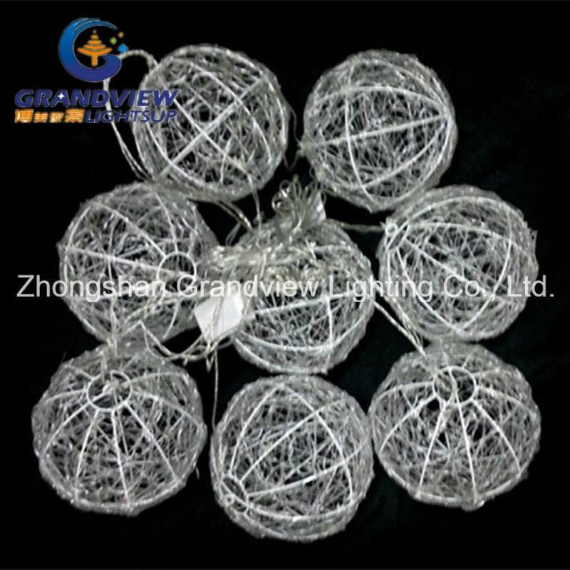 New Acrylic 240LED 7m Multi Color 8 Balls Decoration Lights