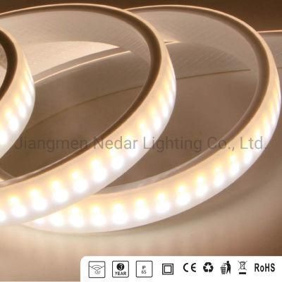 High Brightness 110V/120V/220V/230V/240V Double Changeable Color White/Warm White Diffuse SMD2835 240LEDs/M LED Strip Rope Light