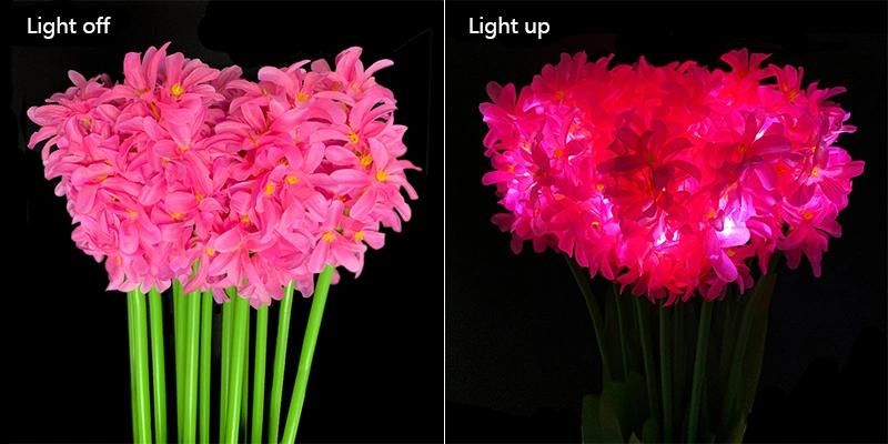 Wholesale Handmade Outdoor Decorative Pink Fabric Hyacinth Flower