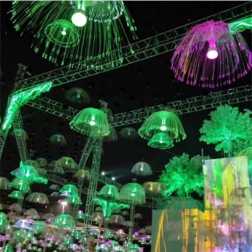 LED Decorative Lamps LED Fiber Optic Chandelier with Jellyfish Shape