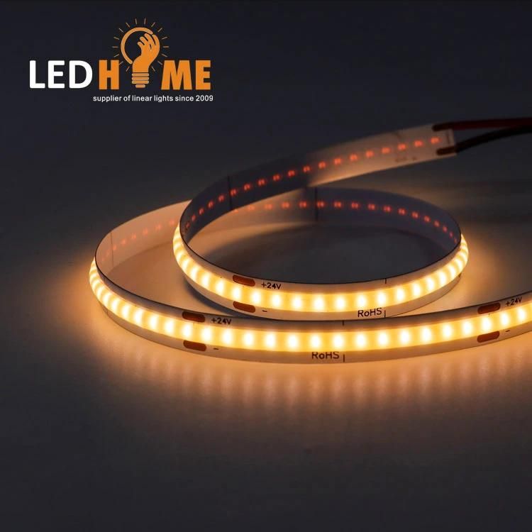 Factory Price 576LEDs/M DC24V COB Dual Color Strip Lights CCT 2700K-6500K Flexible COB LED Strip Light