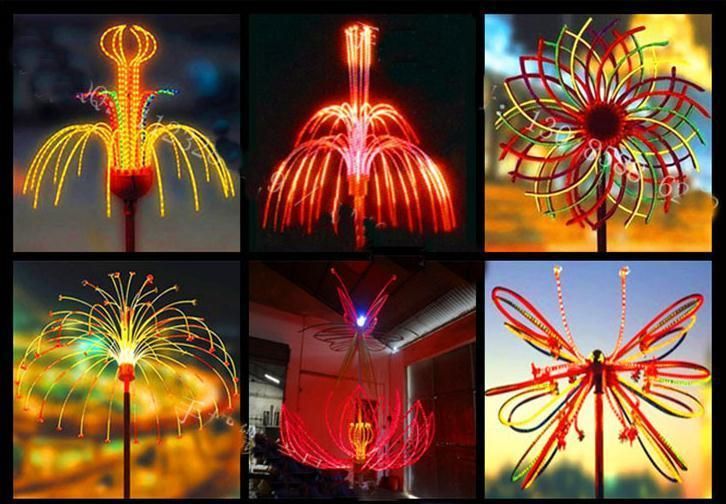 H: 3.5m LED Fireworks Lights for Park Decoration