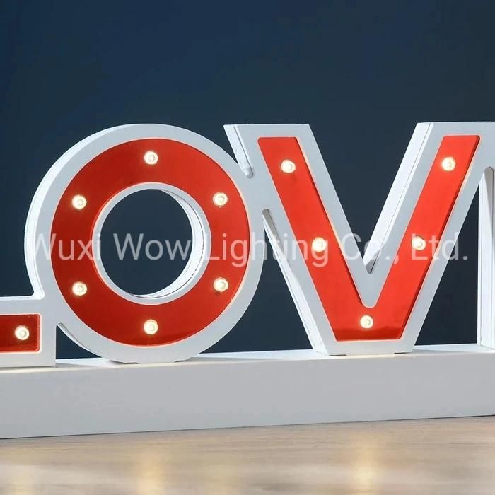 Sign with Base Christmas Decoration Wood 38 Cm - Red - Love