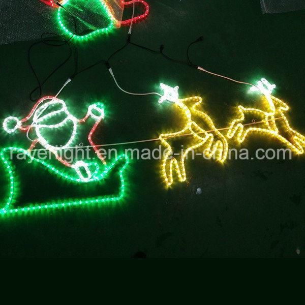 Cutsomized LED Animal Motif Peacock Flashing Rope Lights Christmas Decorations