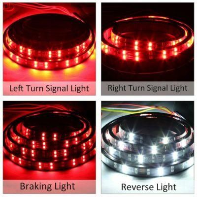 Trunk Tailgate LED Light 60&quot; 180LED Double Row Trunk Car Tailgate Light Reverse Stop Flexible Lamp Strip