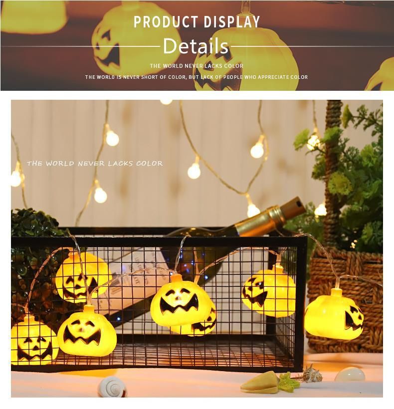 Battery Powered Halloween Decoration Pumpkin LED String Light