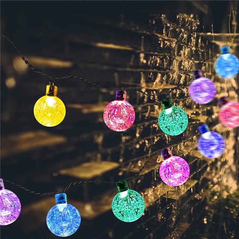 Waterproof LED Solar String Lights for Outdoor Garden Party Christmas Decor with 3 Modes