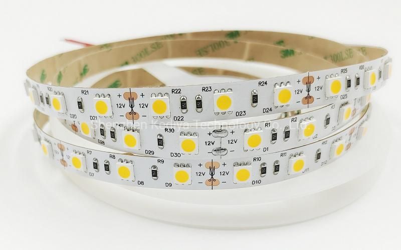 High Quality CRI80 CRI90 Non-Waterproof 300LEDs SMD 5050 Warm White/White/ DC12V/24V Flexible LED Strip Diode Tape Light