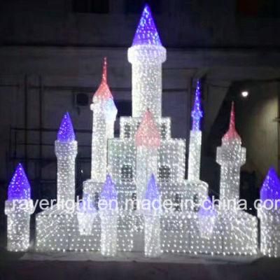 Outdoor Decoration Castle Amusement Park Decoration Christmas Motif Lights