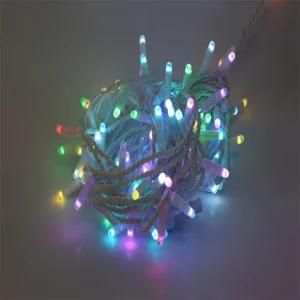 Rubber Wire 10m100LEDs Low Temperature Resistant LED String Light RGB Changing Sync String Light