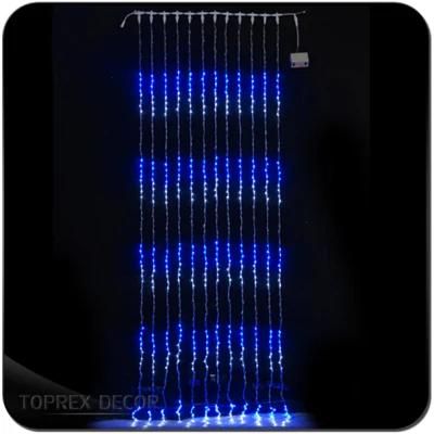 Factory Direct Price Fallingwater Effect LED Curtain Waterfall Lights Christmas with CE&RoHS for Wedding Decoration