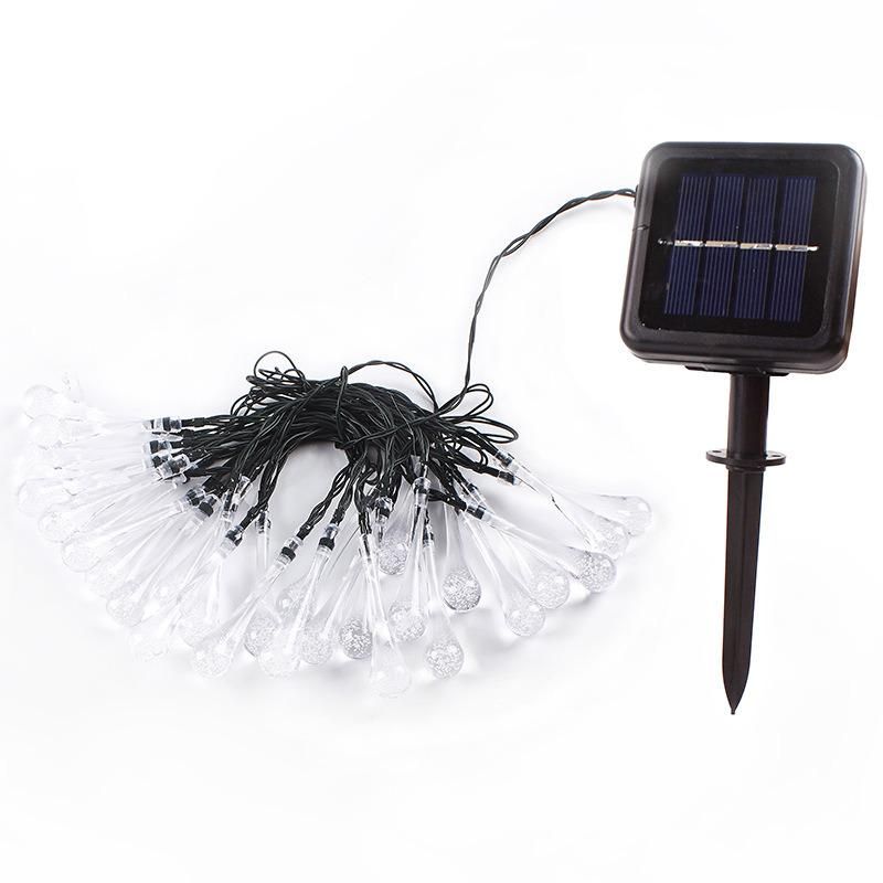 PVC Patio Solar 30LED Water Drop Bulk Christmas Lights