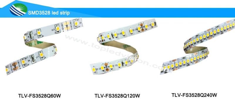 60LEDs 4.8W/M 3528 LED Strip with TUV Ce FCC IEC/En62471