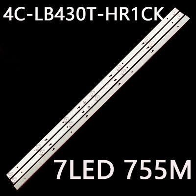 LED Backlight Strip 43D2700 3*7 43hr332m07A0 V2 Use for TCL 43A9000 3PCS/Set 755mm