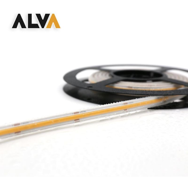 Waterproof IP67 COB Flexible Rope Light 12V 24V LED Strip with TUV CE, IEC