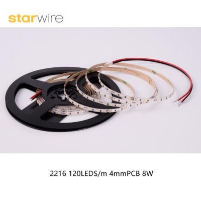 2835 120LEDs/M 4mm Mini PCB 85lm/W