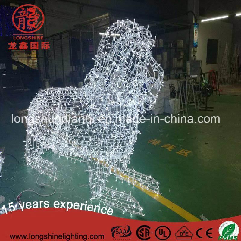 LED 3D Lion Animal Modeling Christmas Outdoor Decoration Light