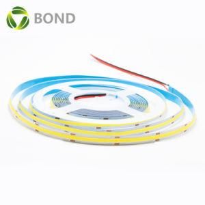 12V 24V Flexible Tape Rope Light Flex White Dotless Luces Flip Chip Fob COB LED Strip