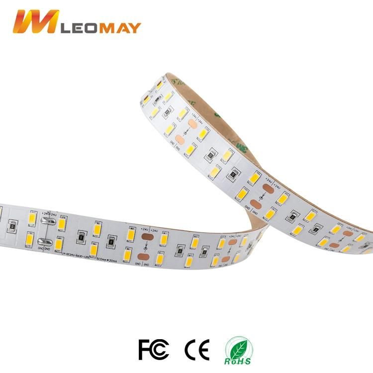 2 Years Warranty SMD5730 120LED/m 24V Double Row Flexible LED Strip Light