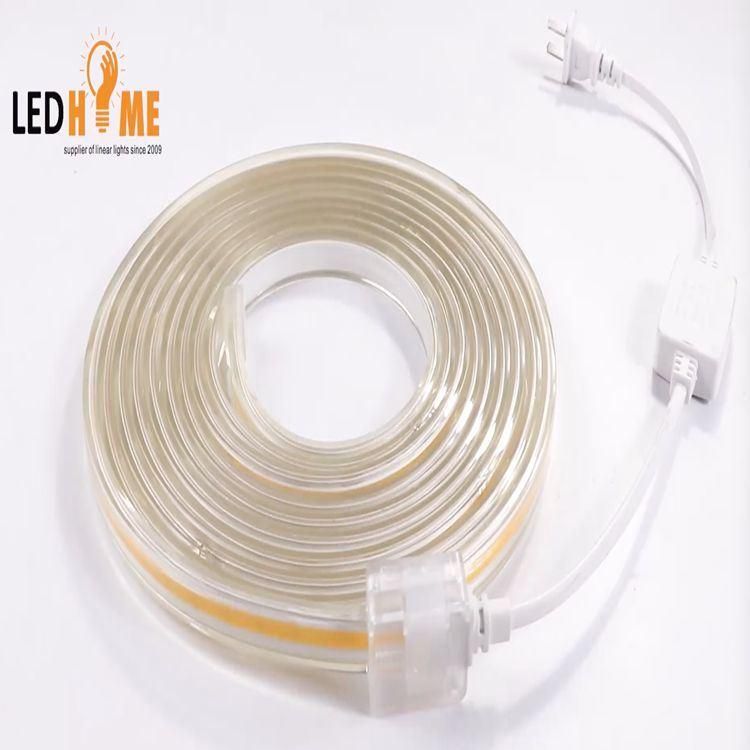 220V Waterproof IP68 420LED/M CRI90 High Efficiency LED COB Flexible Strip Extrusion Light