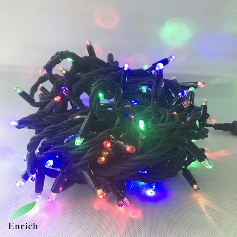 Decorative Garlands Rubber Cable LED String Light 10meter for Outdoor Garden Street