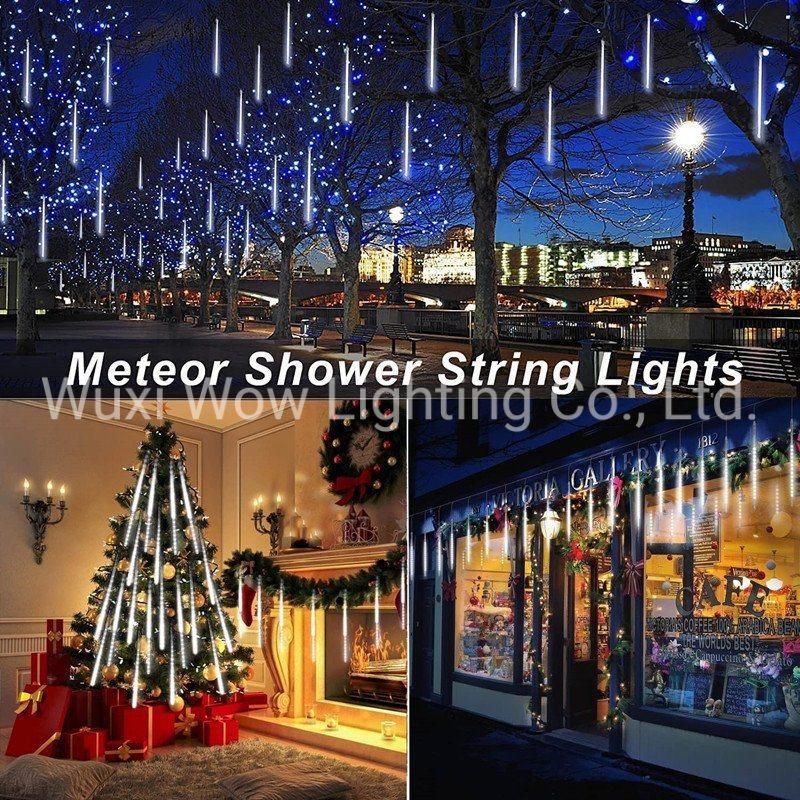 LED Falling Rain Light Waterproof LED Meteor Shower Lights 30cm 10 Tubes 240 LEDs Falling Raindrop Christmas Lights for Home Decor