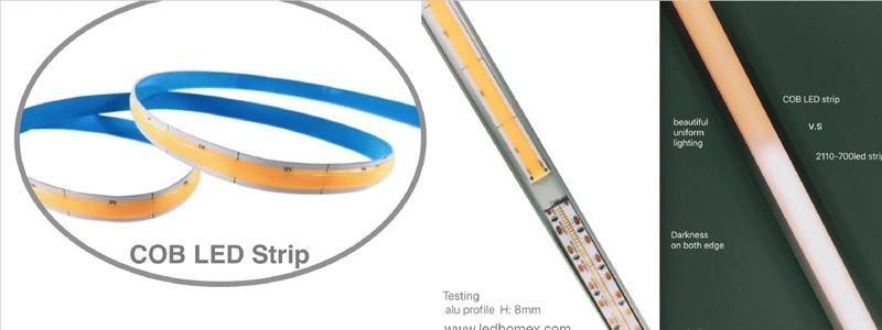 COB LED Strip Light Flexible 3000K LED COB Strip Light with No Light Spots