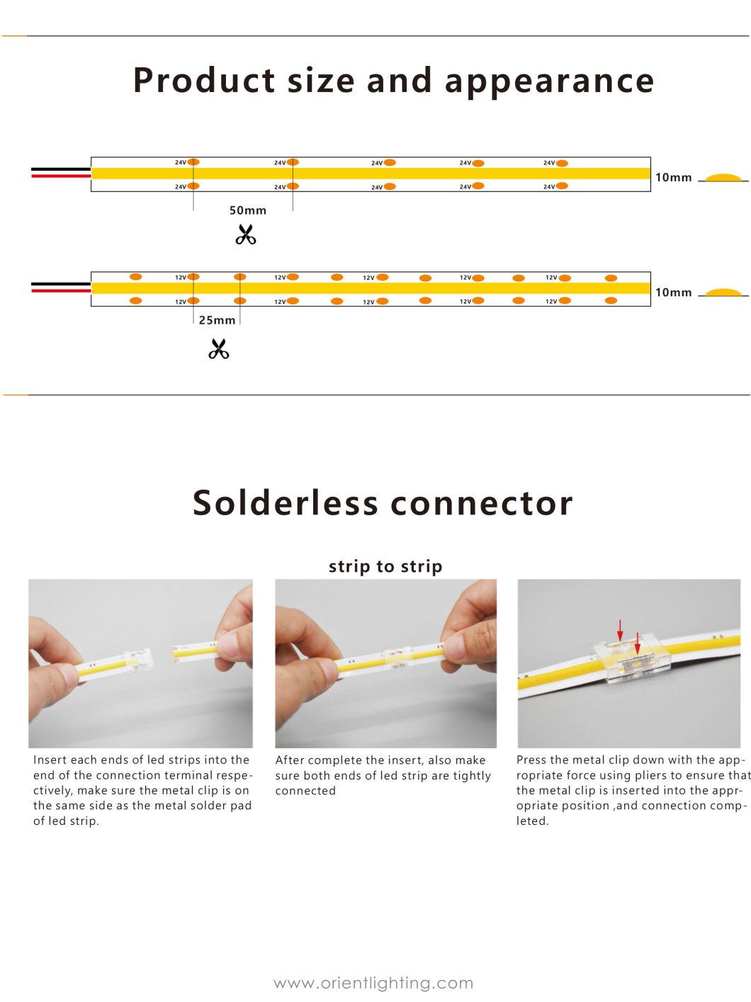 15W 24V Strip COB Strip Lights LED for Car TV Back Lighting