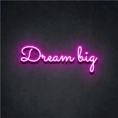 Finest Quality Genuine Custom Dream Big LED Neon Sign for Home and Bar Neon Signs