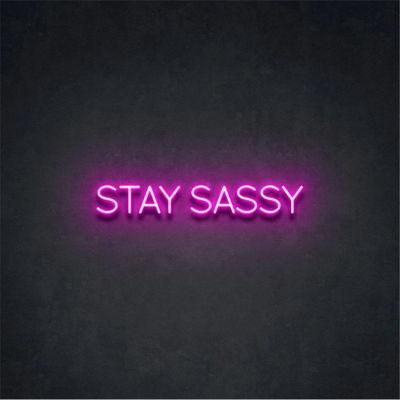 Different Color Neon Light Sign Letters DIY Stay Sassy Neon Sign