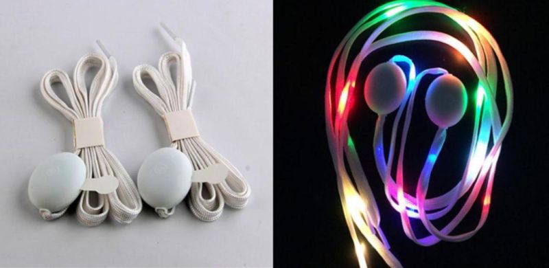 New Style LED Flashing Nylon Shoelace LED Shoe Laces for Christmas Decorarting Shoe in Party