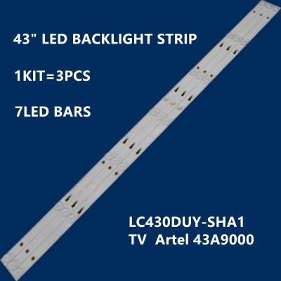 LED Backlight Strip 7 Lamp TCL 43D2700 1.109.0000000150 for 43&quot; TV 43A9000 LC430duy-Sha1 755mm 3V/LED