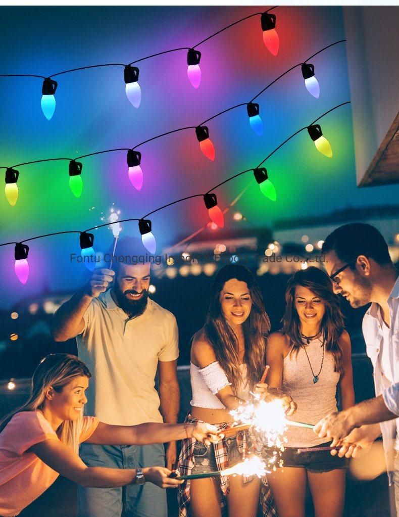 S14 G40 Smart LED String Light Ball, RGB 16 Million Colours Twinkle Lights, APP Control Strawberry Ball for Garden Holiday etc