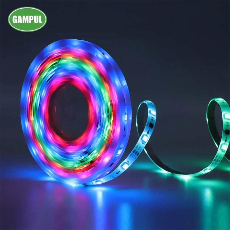 UL CE 18W Flexible Smart RGB Tape Lighting W/ Chasing