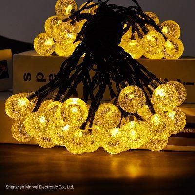 20/50LEDs Crystal Ball Solar LED Outdoor Garden Christmas Decoration Waterproof String Light