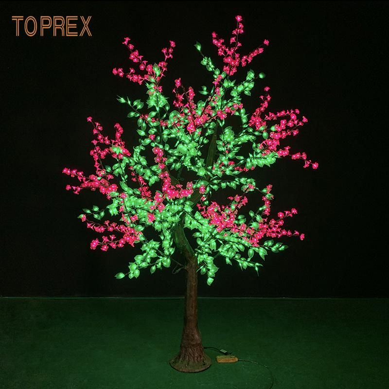 Garden Lights Party Decoration Item Artificial Landscaping LED Cherry RGB Tree Light