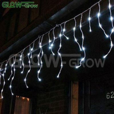 Outdoor Waterproof White Christmas LED Fairy Icicle String Light Ramadan for Event Home Garden Decoration