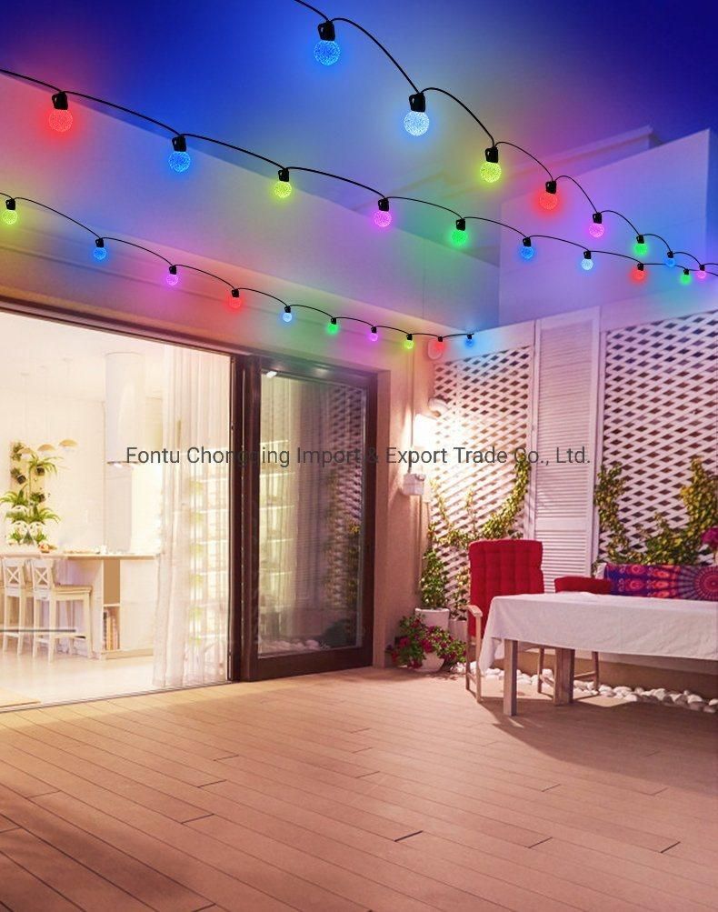 S14 G40 Smart LED String Light Ball, RGB 16 Million Colours Twinkle Lights, APP Control Crystal Ball Lights for Garden Holiday etc