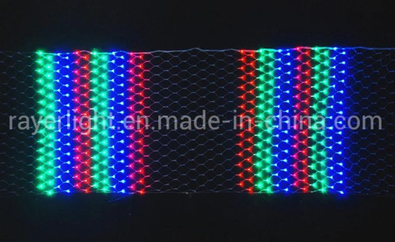 Multicolor Christmas Festival Garden Flashing Mesh Navidad LED with Chasing Effect LED Net Light