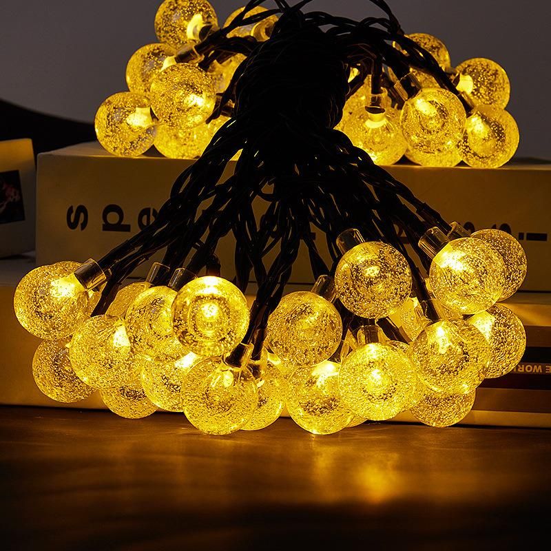 20/50LEDs Crystal Ball Solar LED Outdoor Garden Christmas Decoration Waterproof String Light